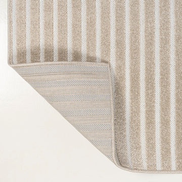 Sofia High-Low MidCentury Modern Arch Stripe Two-Tone Indoor/Outdoor Area Rug